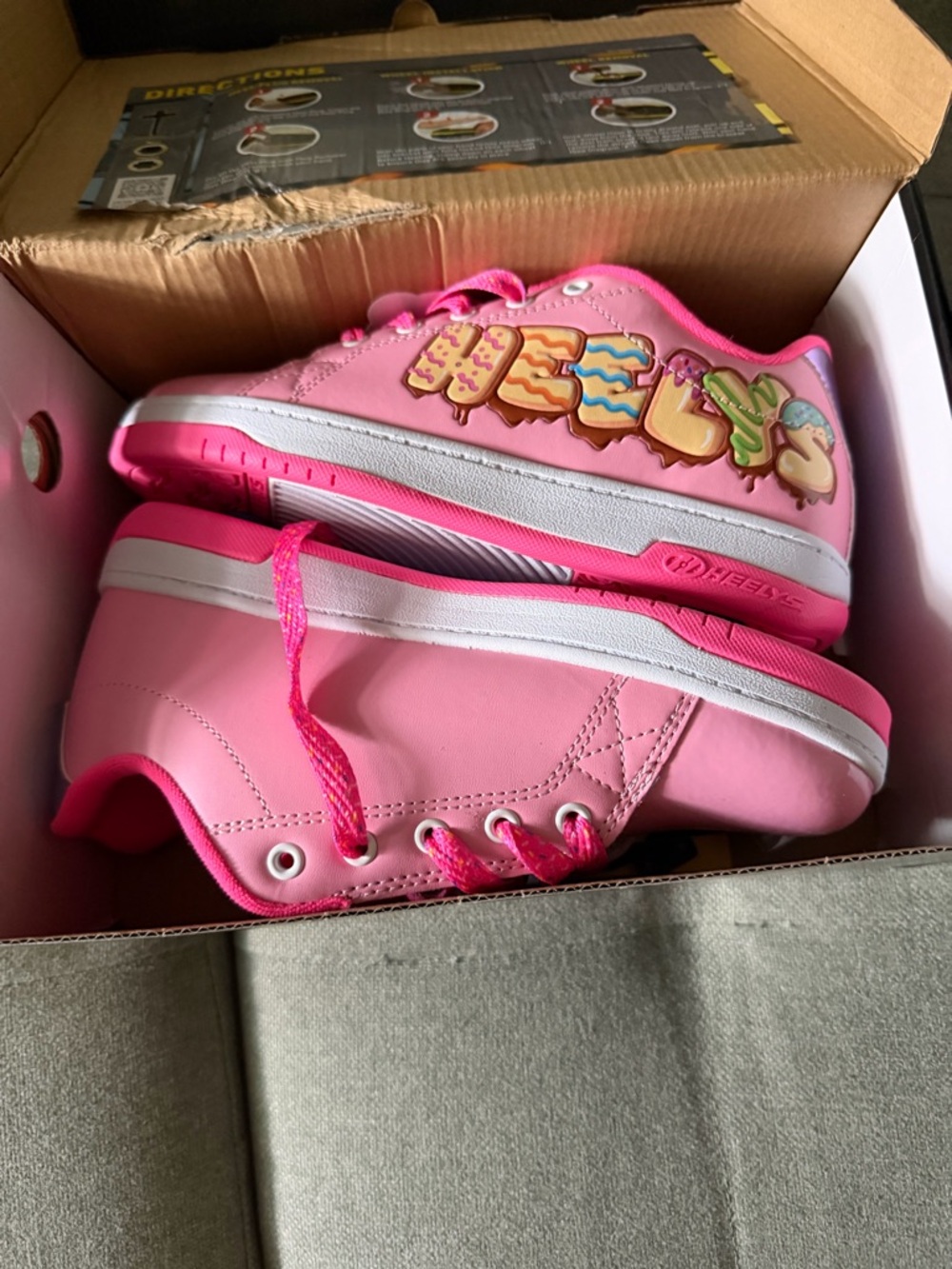 Heelys Pink Kids' Wheeled Sneakers with Ice Cream Graphic